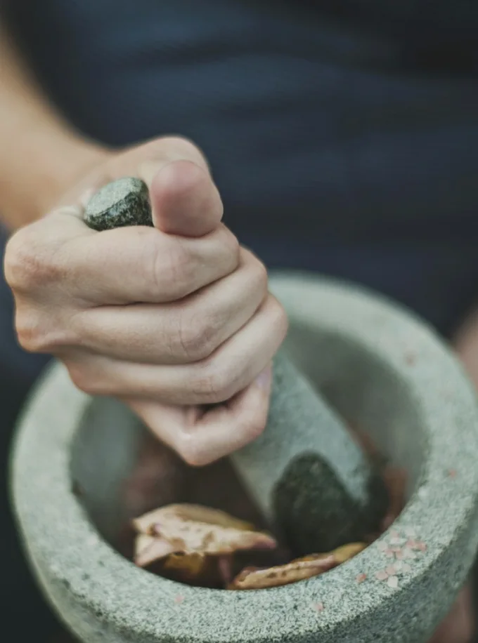 Dried herbal ingredients prepared for traditional medicine